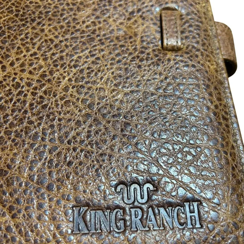 King Ranch leather Journal/Agenda Cover pebbled texture with brand logo 8x9.5